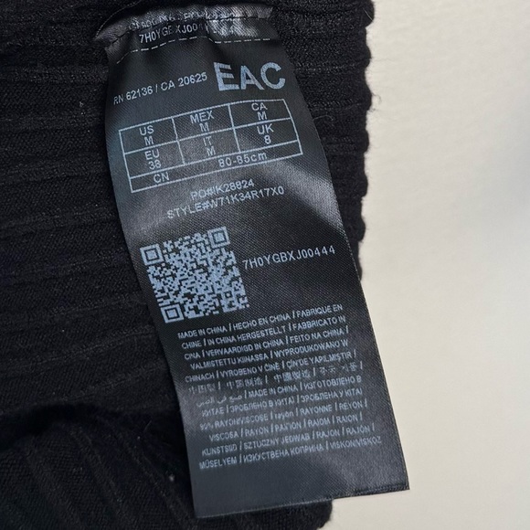 GUESS Ribbed Zip-Front Midi Dress – Black - Picture 8 of 9